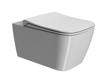 NUBES 55 - Wall-hung rimless back to wall ceramic toilet by GSI ceramica - view 2